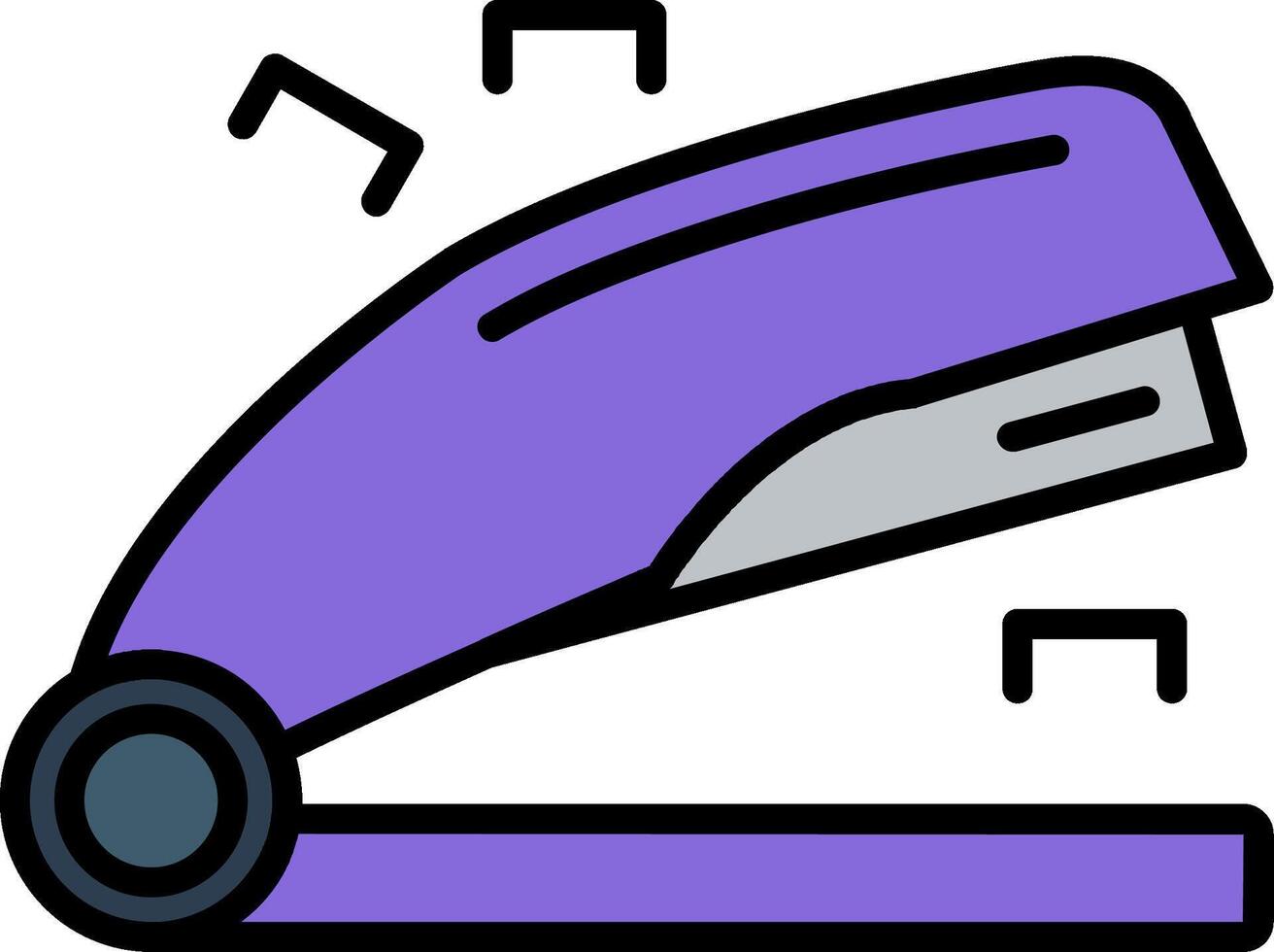 Stapler Line Filled Icon vector
