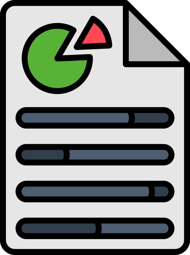 Analysis Line Filled Icon vector