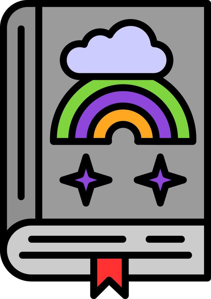 Fairy Tale Line Filled Icon vector