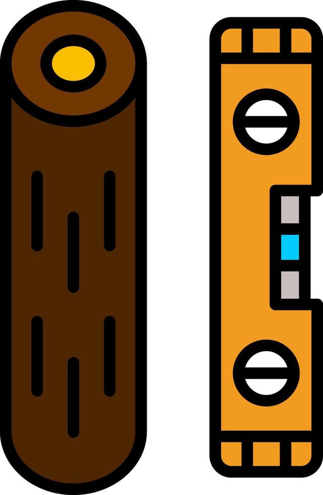 Measuring Line Filled Icon vector