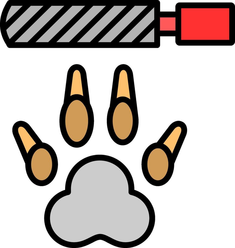 Nail File Line Filled Icon vector