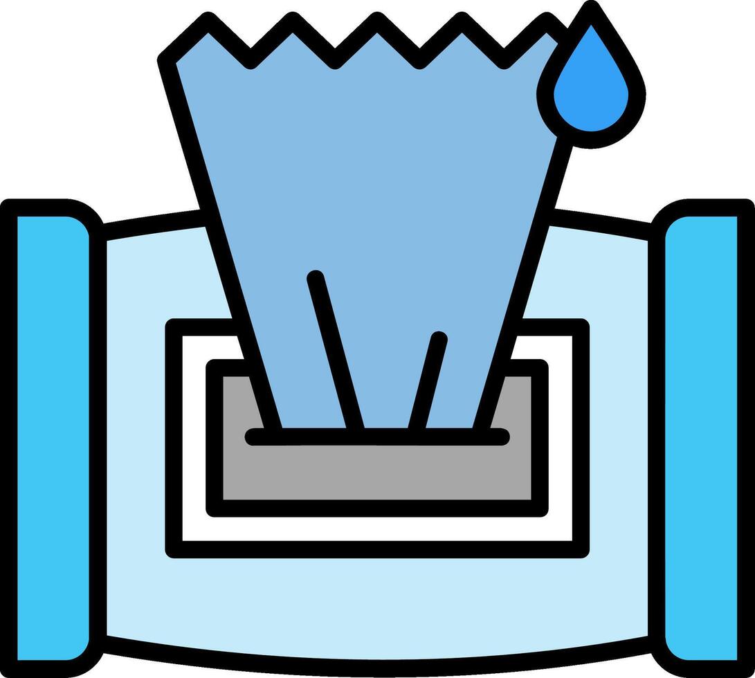 Wet Wipes Line Filled Icon vector
