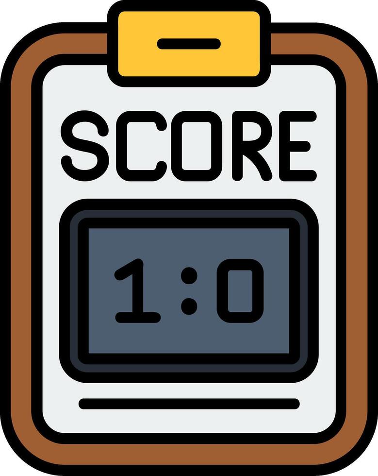 Scoreboard Line Filled Icon vector