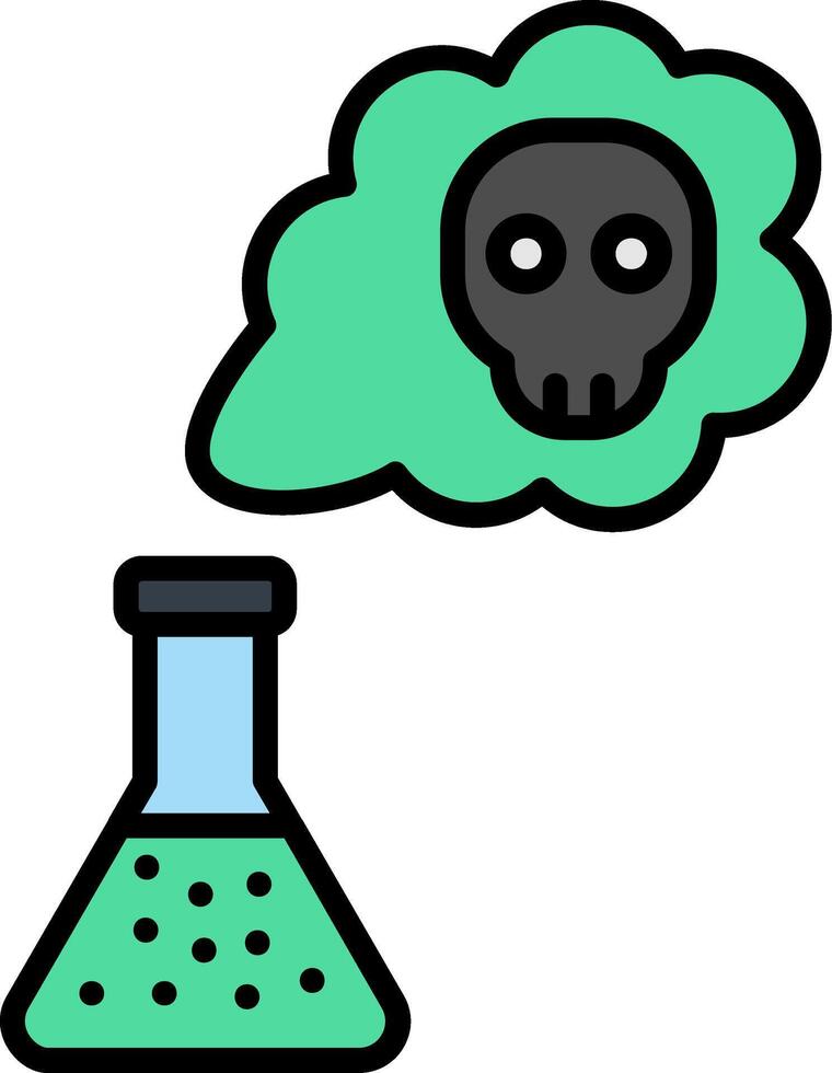 Poison Line Filled Icon vector
