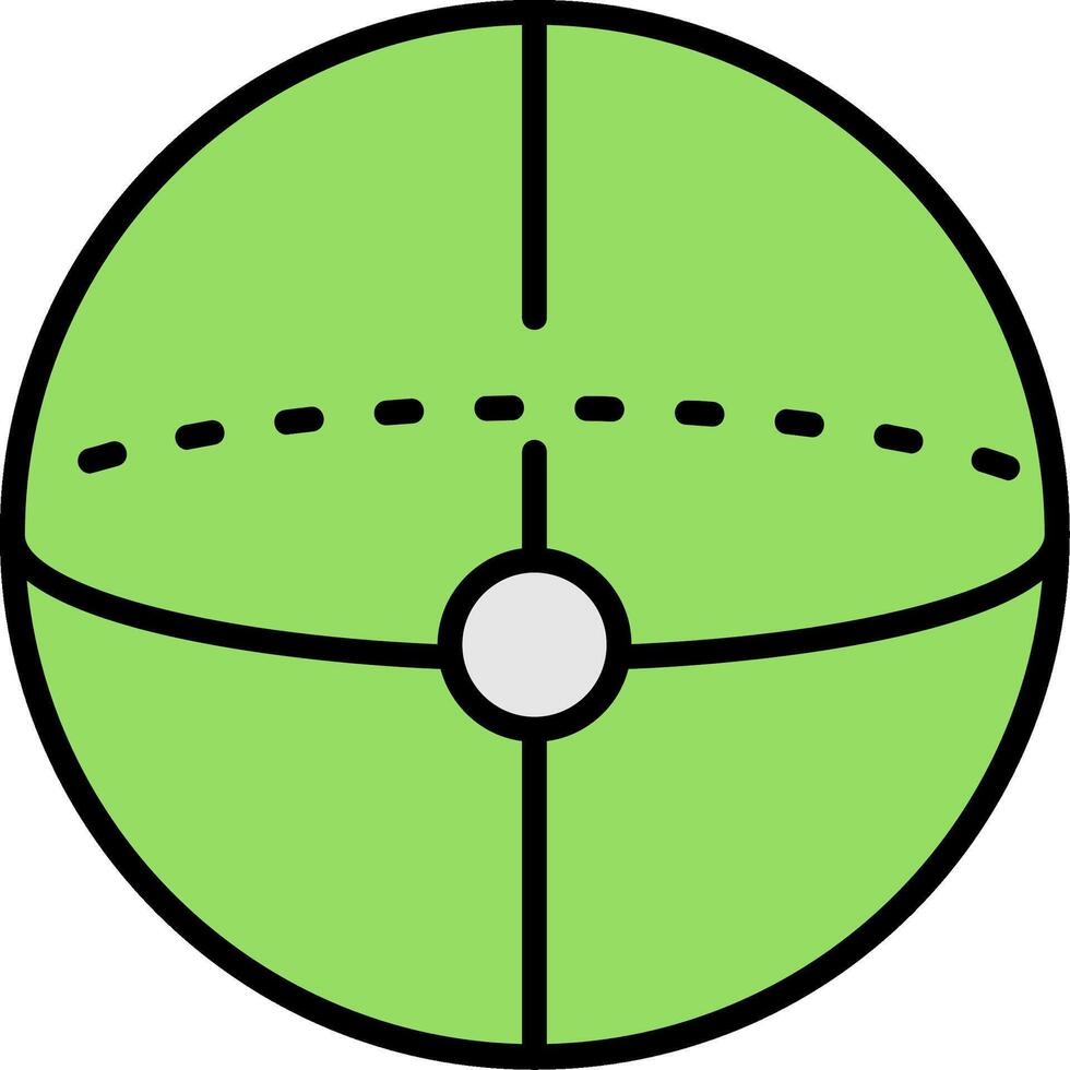 Sphere Line Filled Icon vector