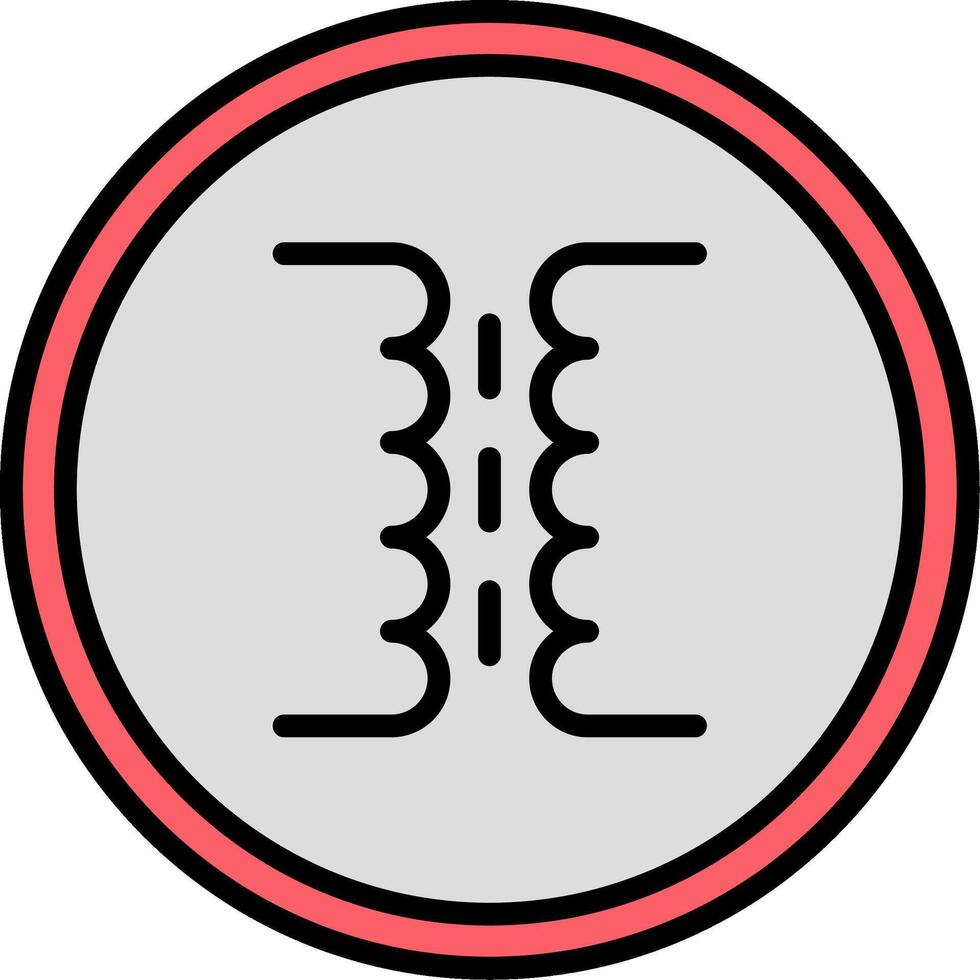 Transformer Line Filled Icon vector