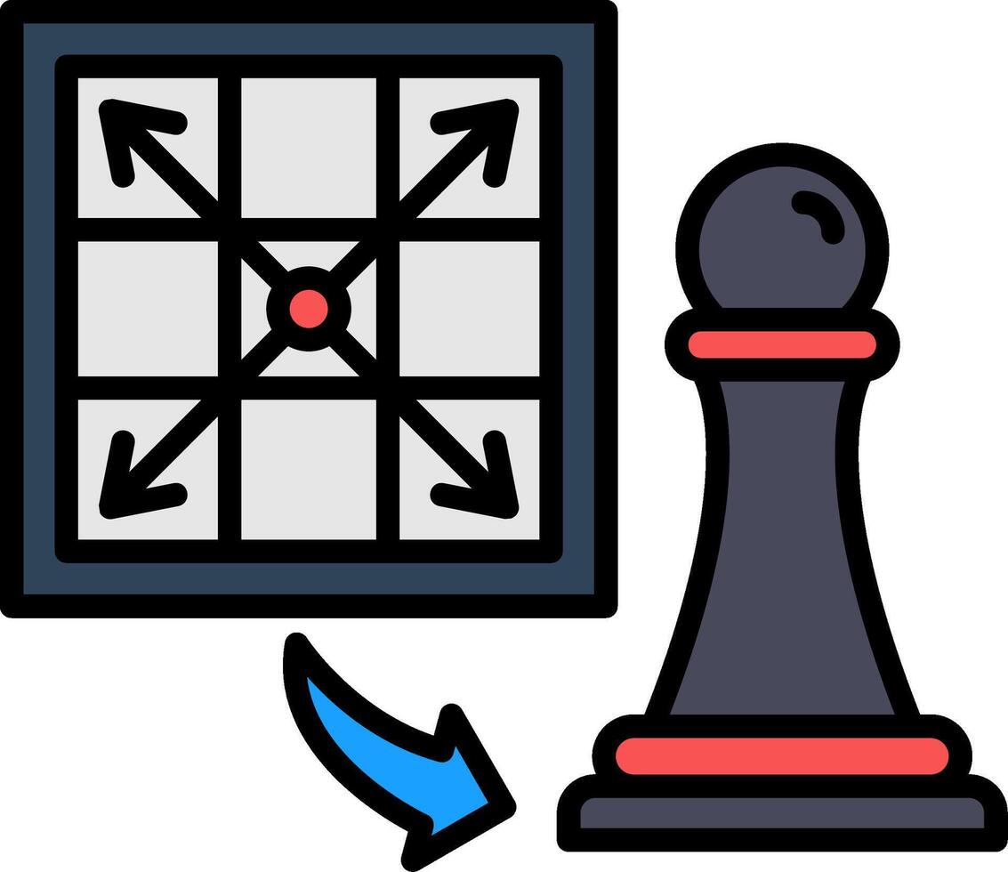 Move Line Filled Icon vector