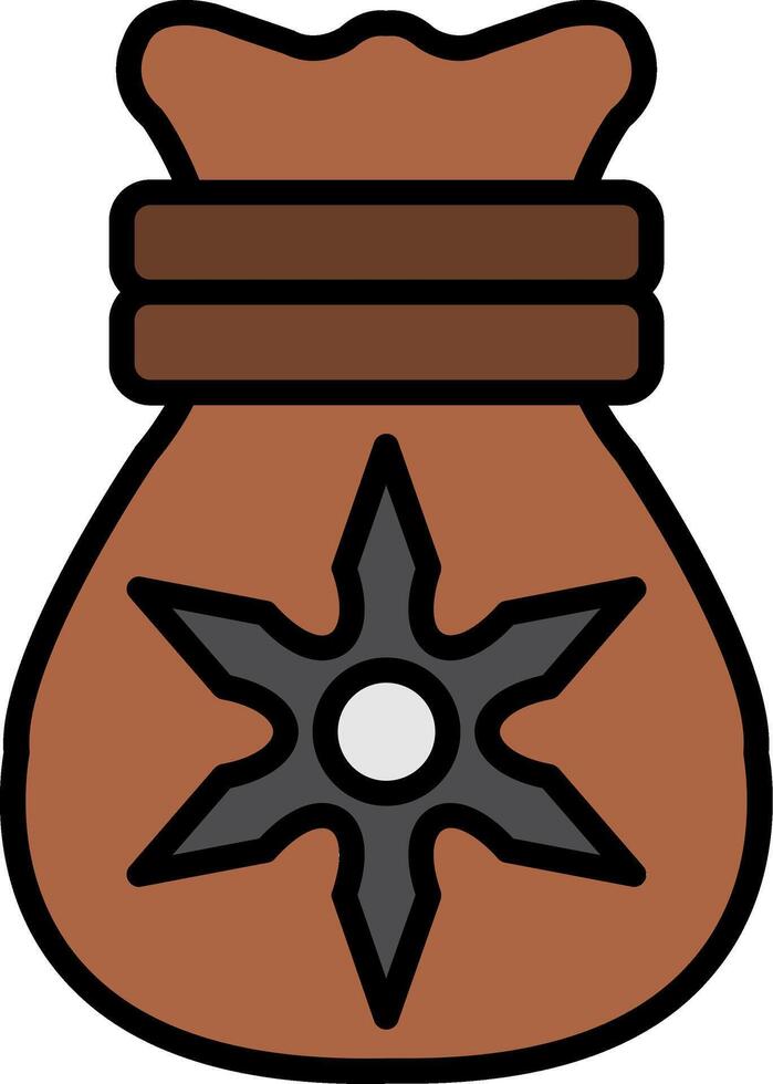 Pouch Line Filled Icon vector