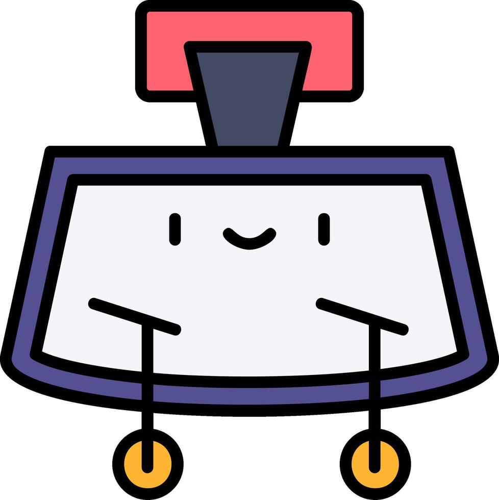 Rearview Mirror Line Filled Icon vector