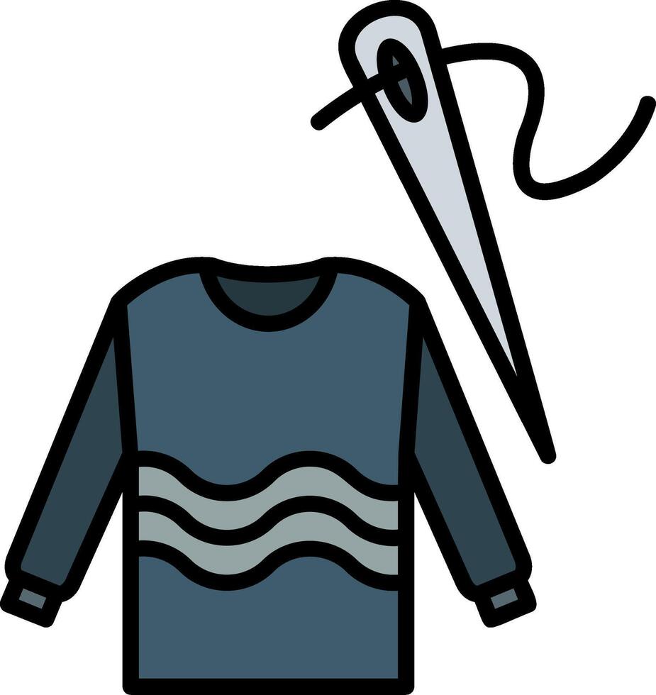 Sweater Line Filled Icon vector