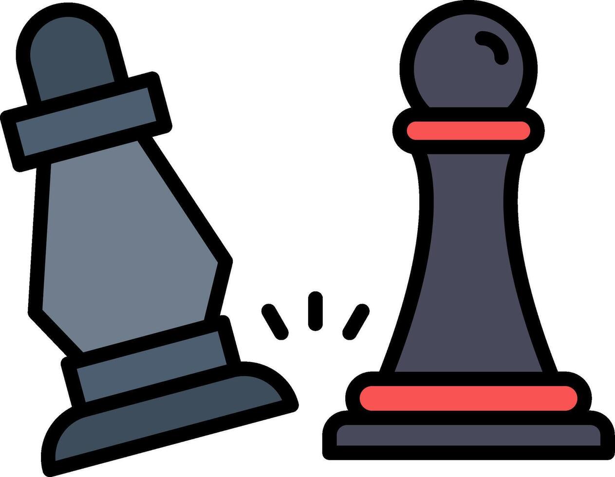 Attack Line Filled Icon vector