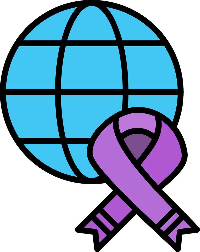 Awareness Day Line Filled Icon vector