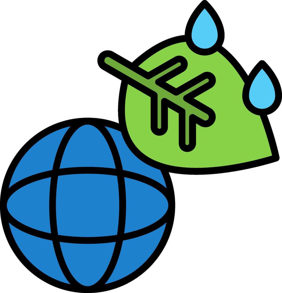 Environmental Line Filled Icon vector