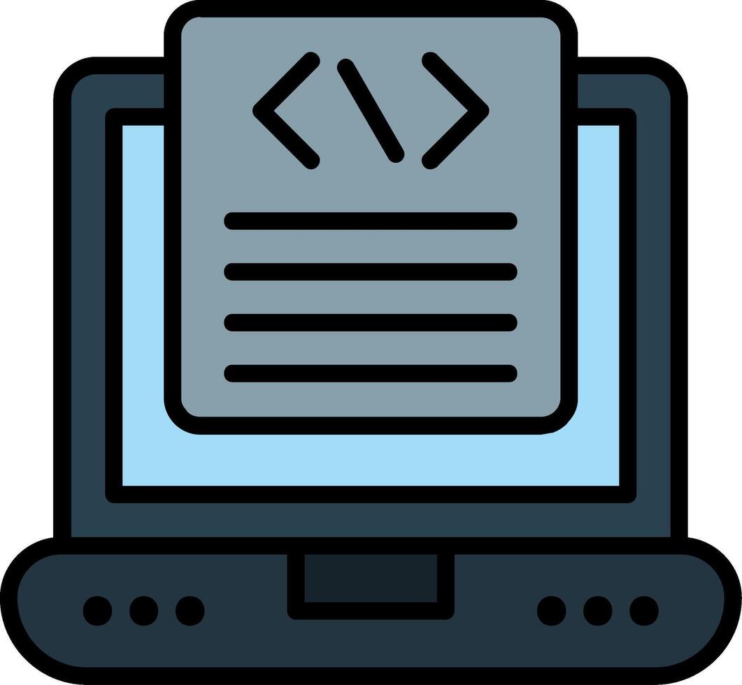 Metadata Line Filled Icon vector