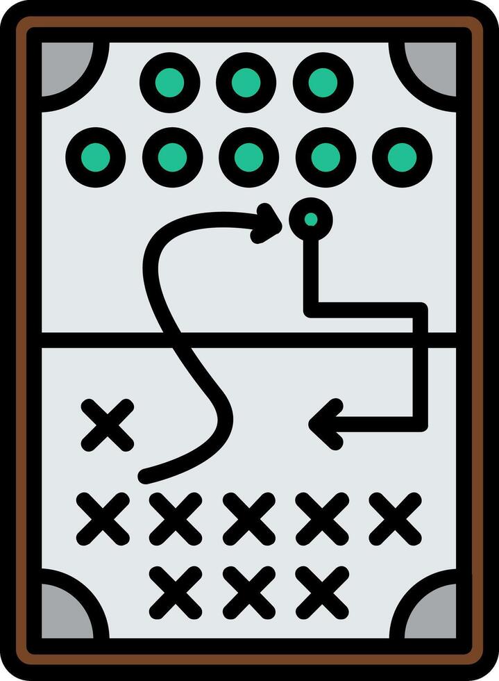 Tactics Line Filled Icon vector