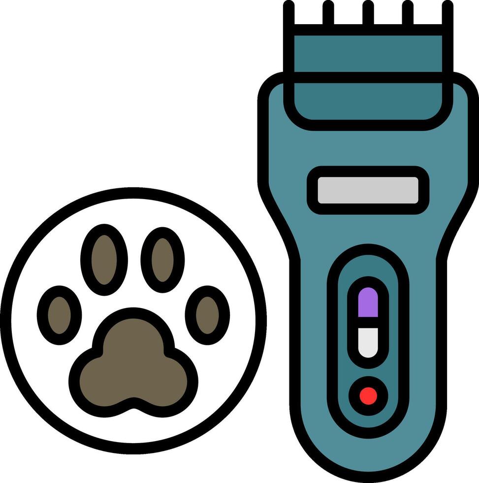 Hair Clipper Line Filled Icon vector