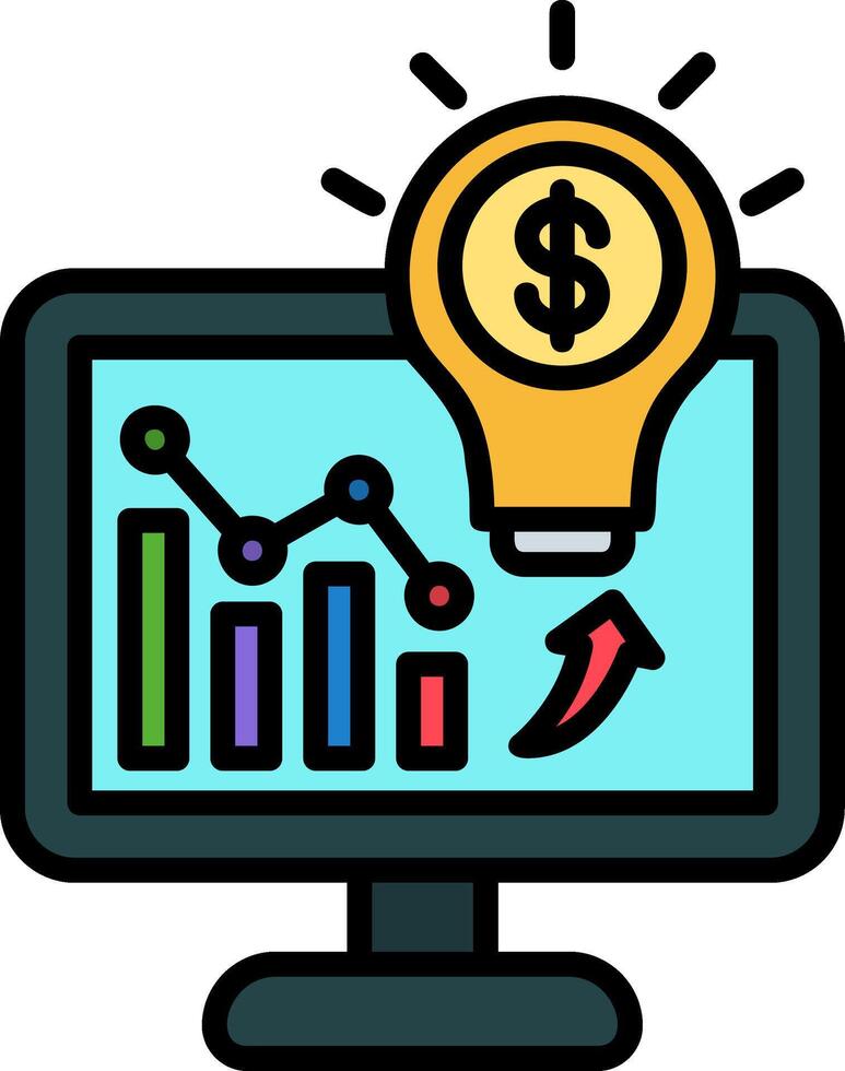 Idea Line Filled Icon vector