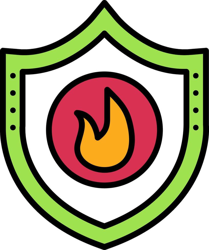 Shield Line Filled Icon vector