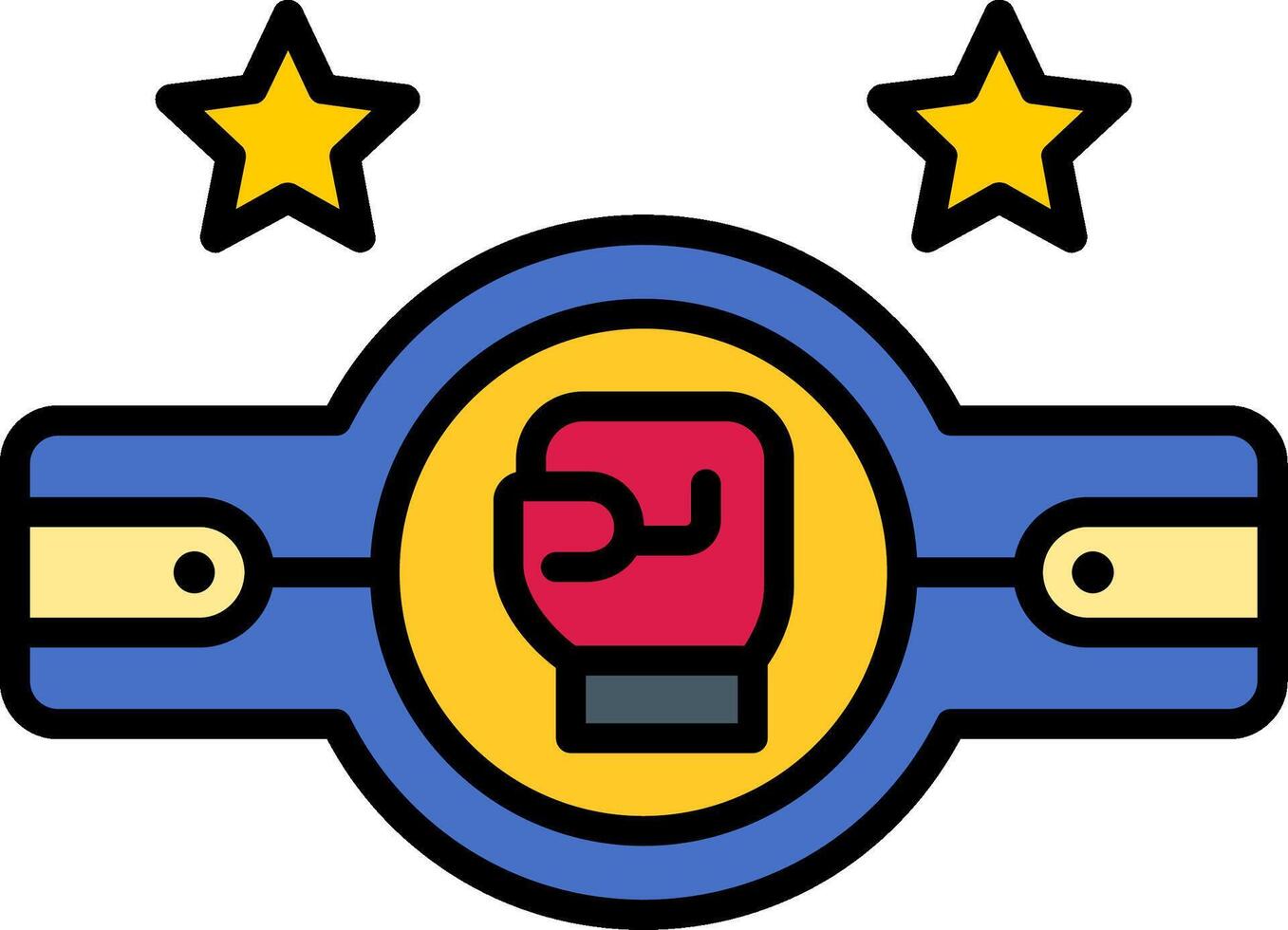 Belt Line Filled Icon vector