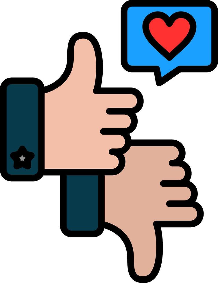 Feedback Line Filled Icon vector