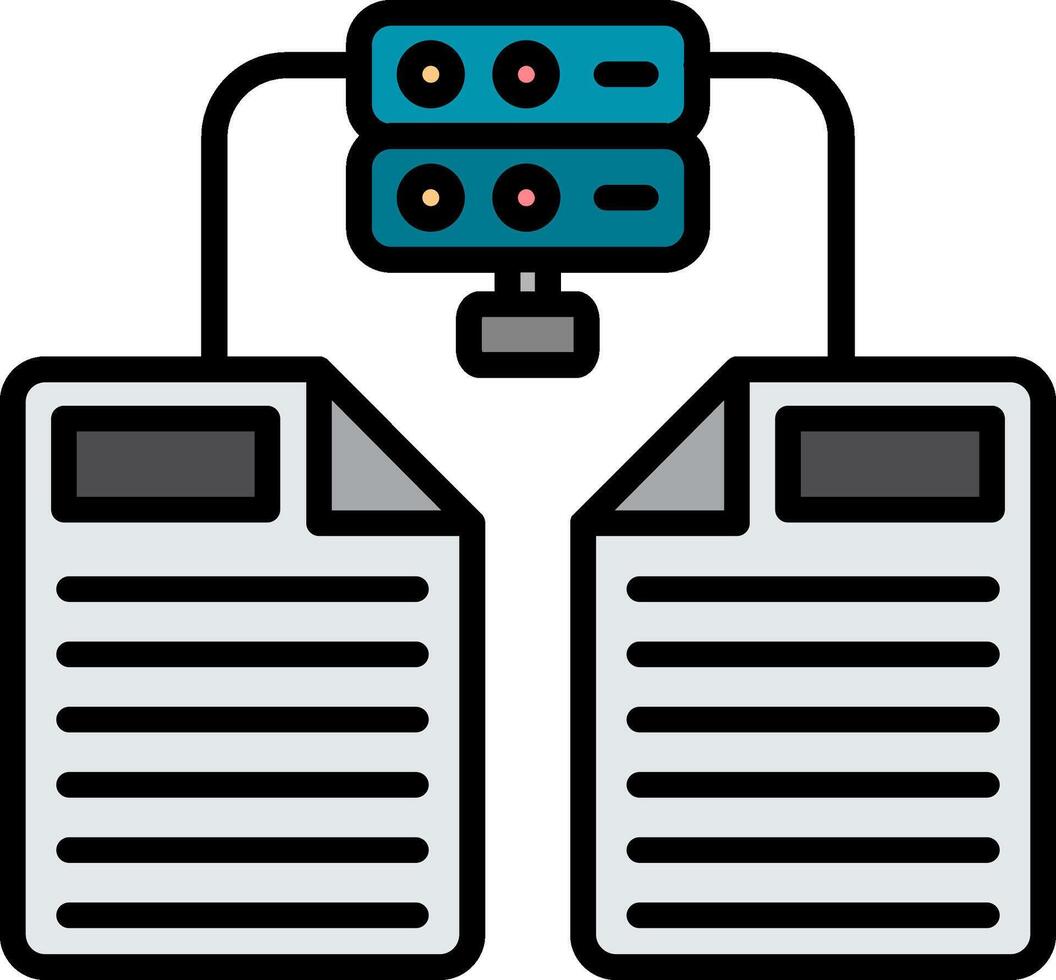 Proxy Line Filled Icon vector