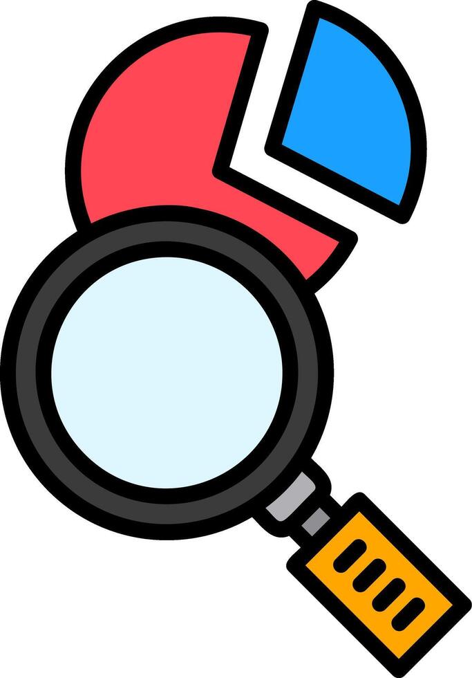 Search Line Filled Icon vector
