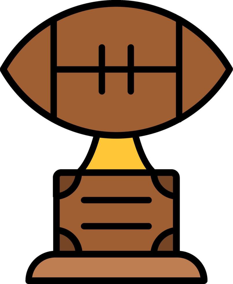 Trophy Line Filled Icon vector