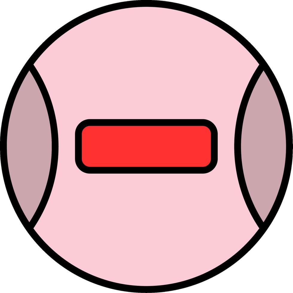 Minus Line Filled Icon vector