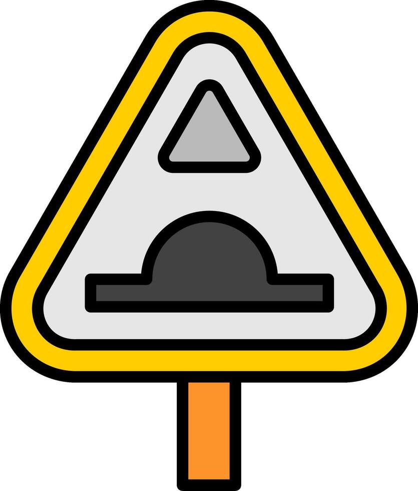 Hump Line Filled Icon vector