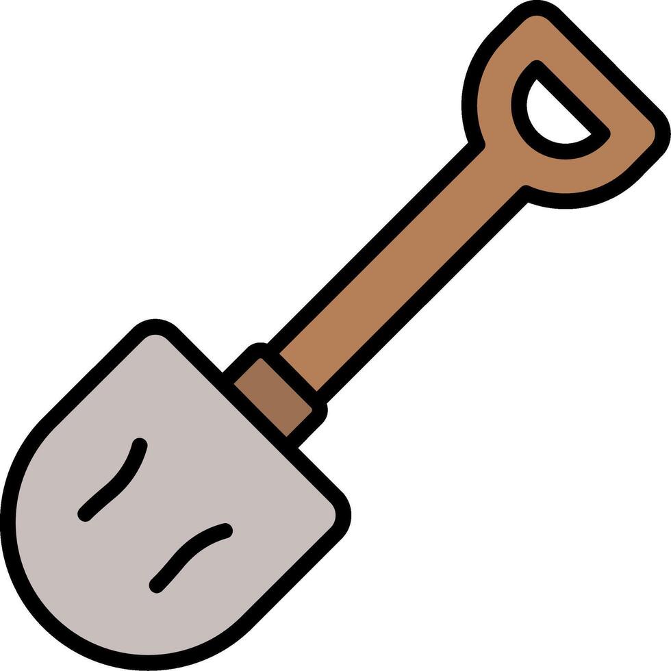 Shovel Line Filled Icon vector