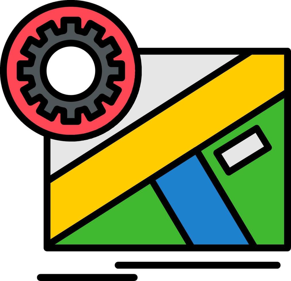 Settings Line Filled Icon vector
