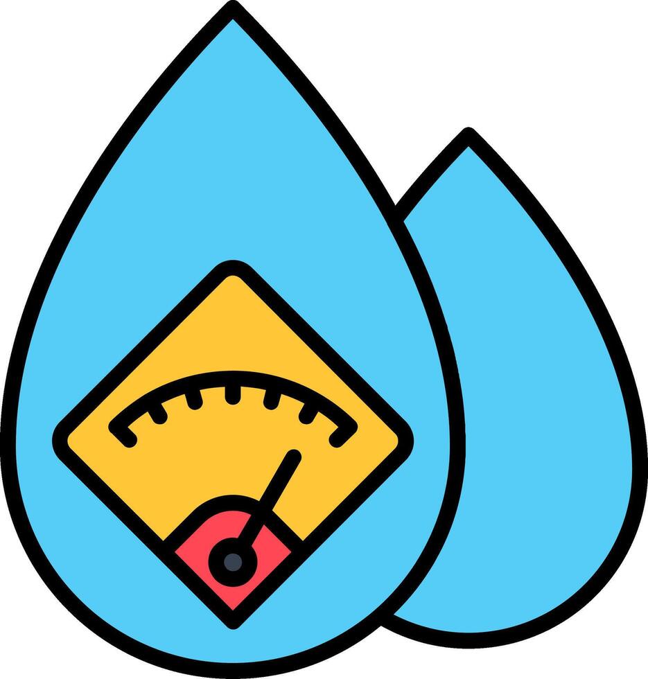 Water Consumption Line Filled Icon vector
