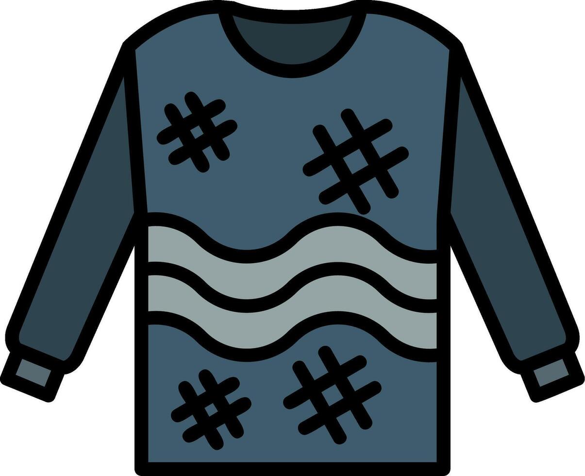 Sweater Line Filled Icon vector