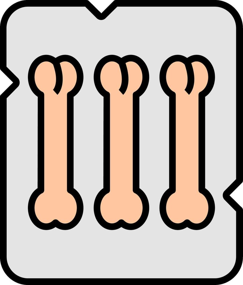 Bones Line Filled Icon vector