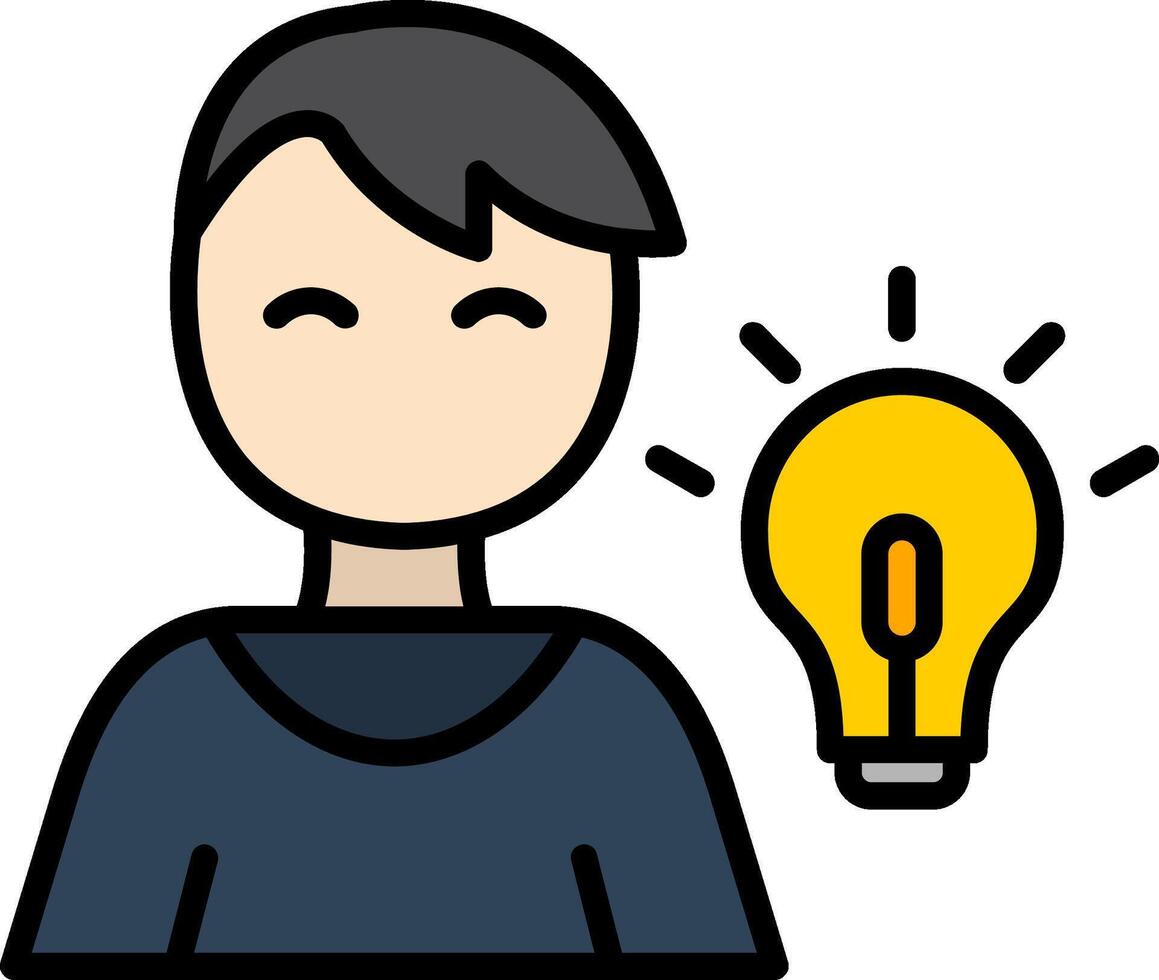 Idea Line Filled Icon vector