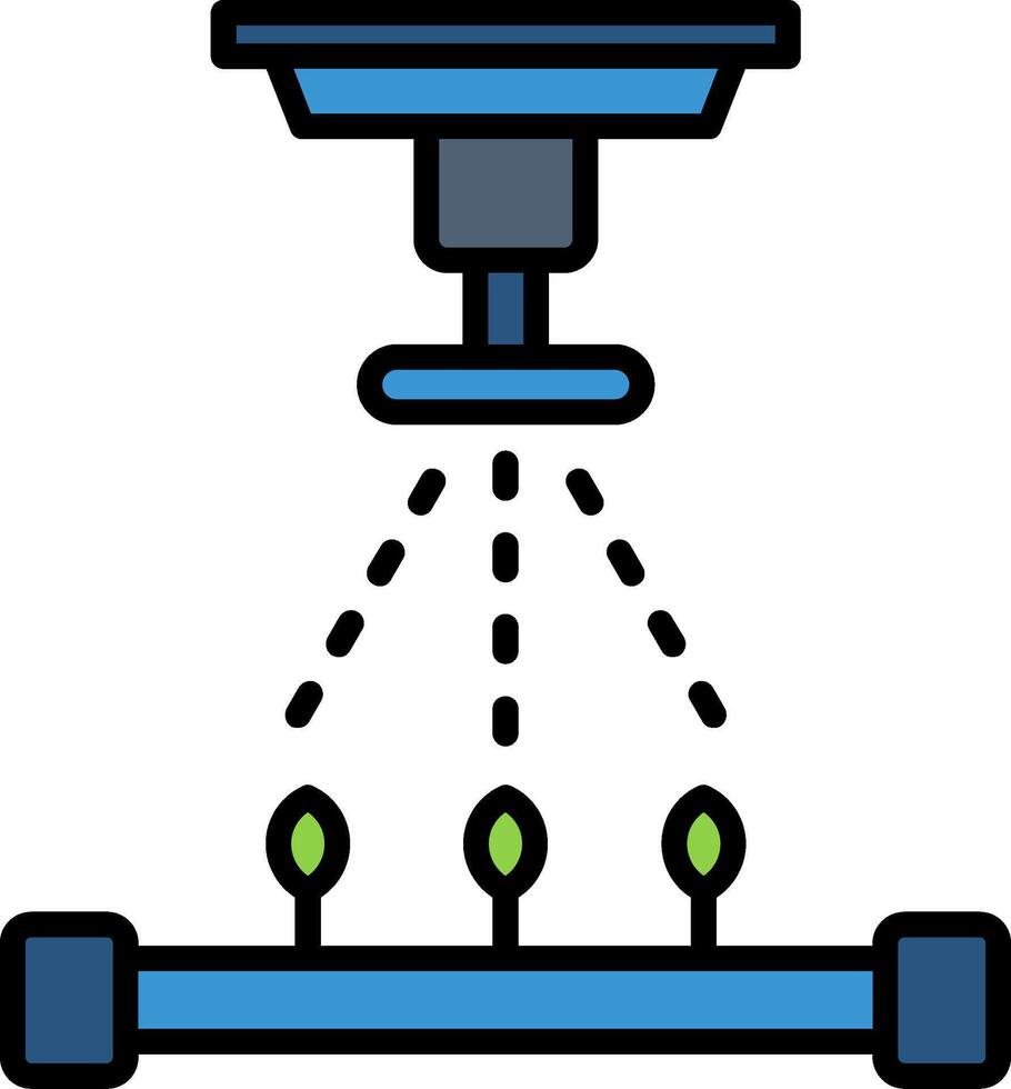 Sprinkler Line Filled Icon vector