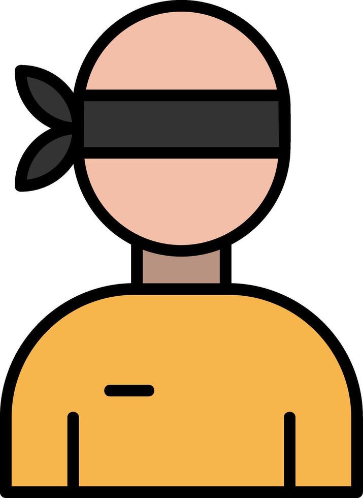 Blind Line Filled Icon vector