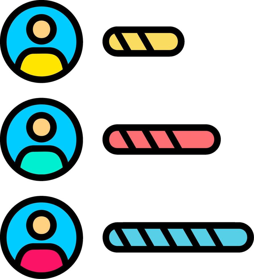 Chart Line Filled Icon vector