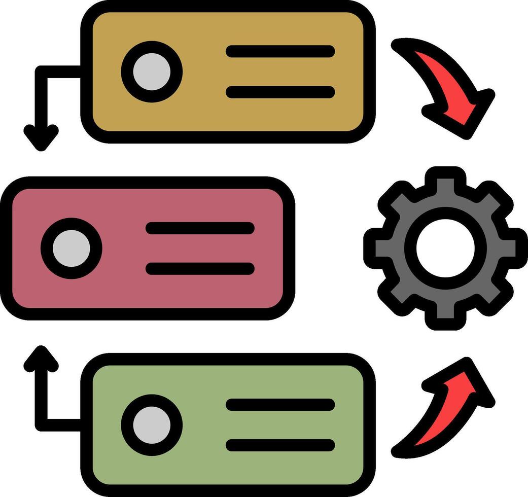 Priority Line Filled Icon vector