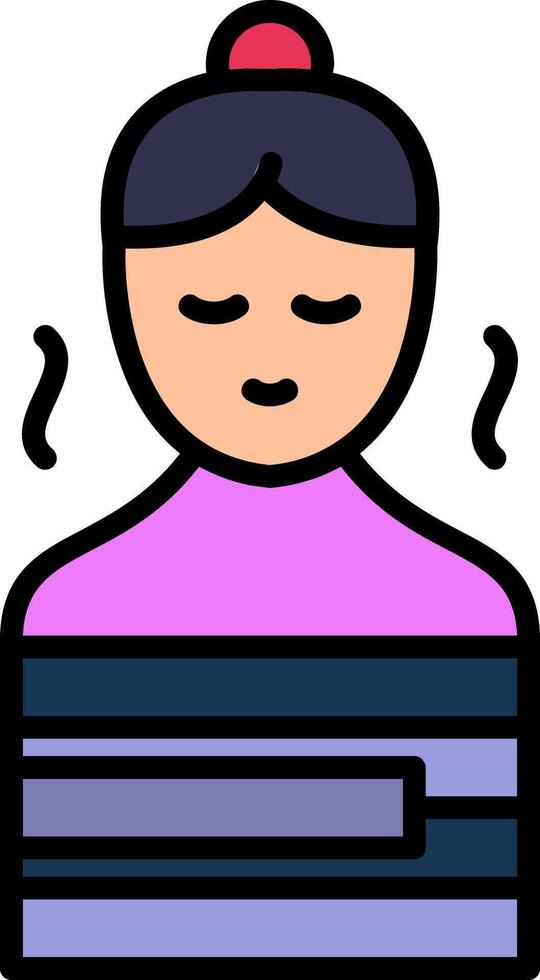 Wrapping Line Filled Icon vector