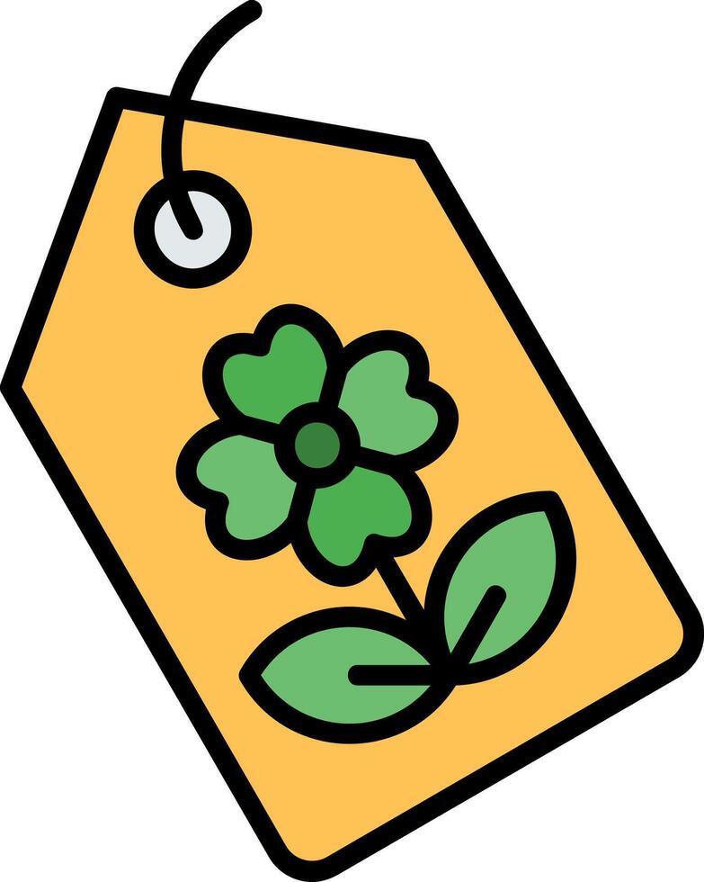 Tag Line Filled Icon vector
