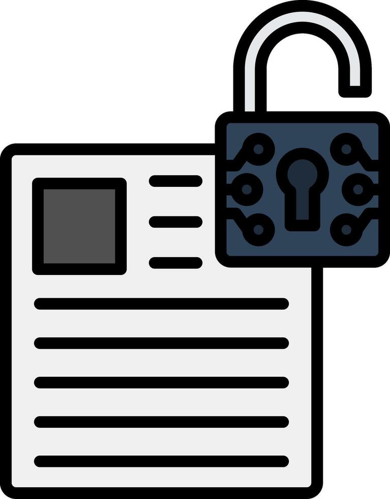 Database Line Filled Icon vector