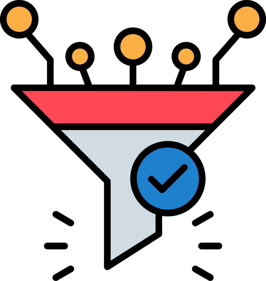 Filters Line Filled Icon vector