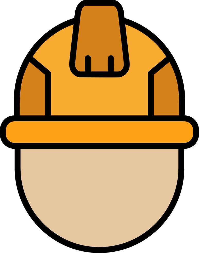 Helmet Line Filled Icon vector