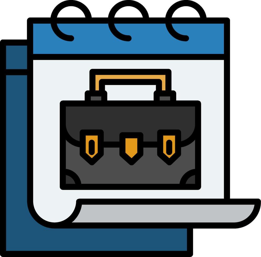 Schedule Line Filled Icon vector