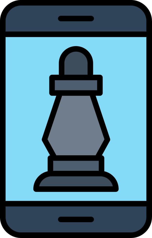 Smartphone Line Filled Icon vector