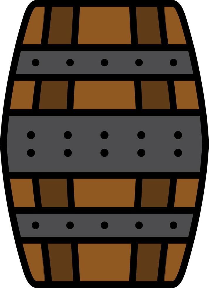 Barrel Line Filled Icon vector