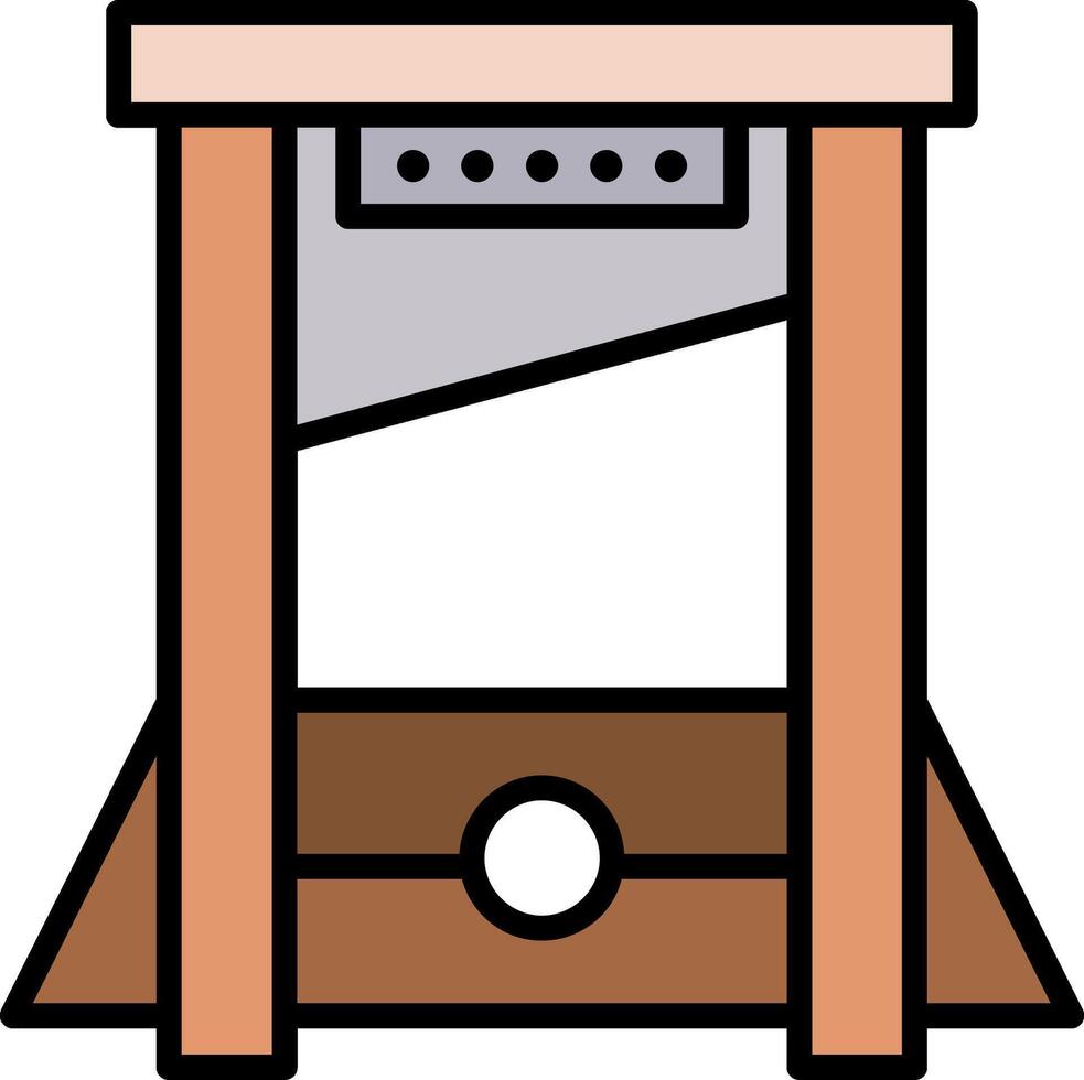 Guillotine Line Filled Icon vector
