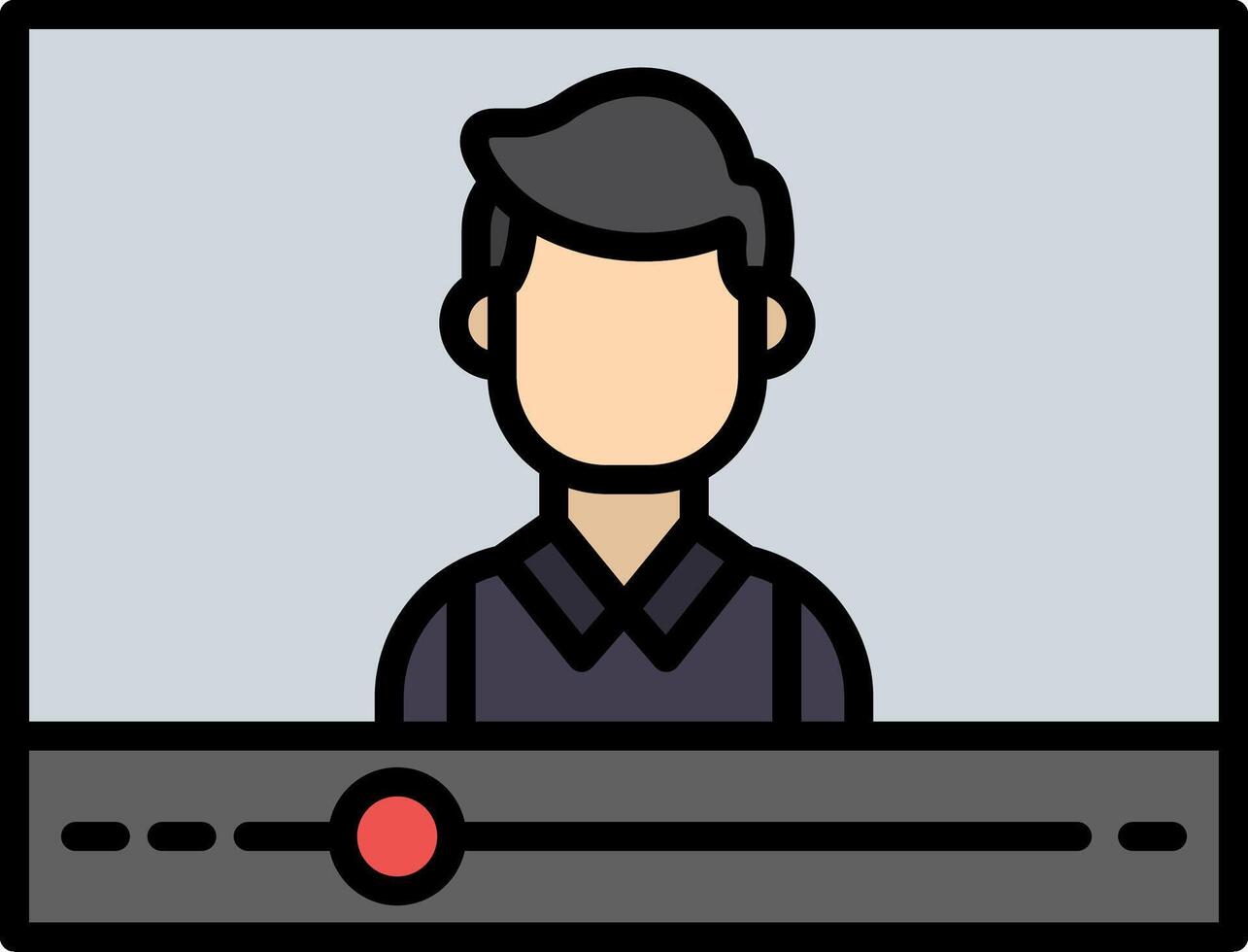 Tutorials Line Filled Icon vector