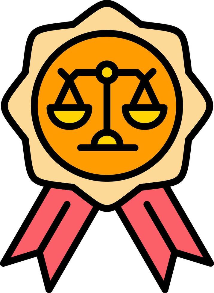 Award Line Filled Icon vector